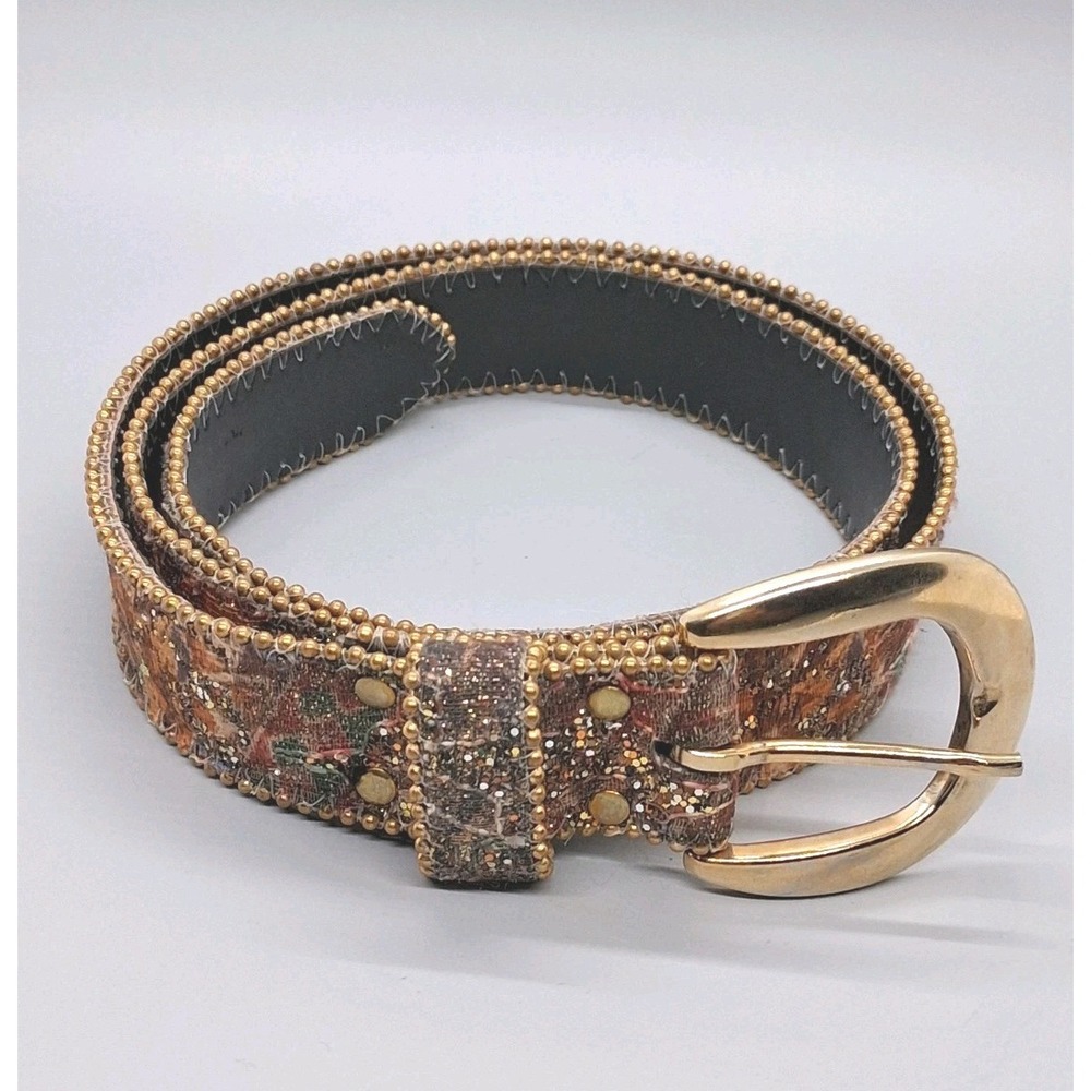Elite Fresno California Womens Large Belt Style# 994 Tapestry Beaded Sparkly